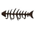 thumbnail image 1 of JM Coastal Llavero decorativo de hierro fundido con 4 ganchos, 13.7" W x 4.9" H, Stocker Fish JM, 1 of 4