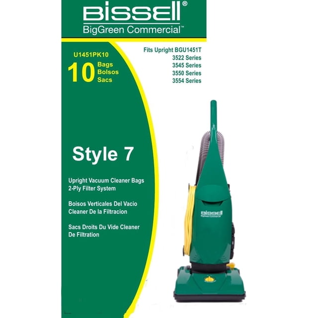 Bolsa para aspiradora Bissell Commercial BigGreen BGU1451PK10 (paquete de 10)