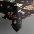 thumbnail image 3 of Red Mushroom Butterfly Black Pattern Rectangle Tablecloth 60"x84",Waterproof Polyester Rectangle Table Cloth, Wipeable Spillproof Polyester Tablecloth for Dining, Camping, Indoor and Outdoor, 3 of 5