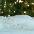 thumbnail image 3 of Northlight Glitter Snowflake Christmas Ornaments - 6.25" - White - 24ct, 3 of 3