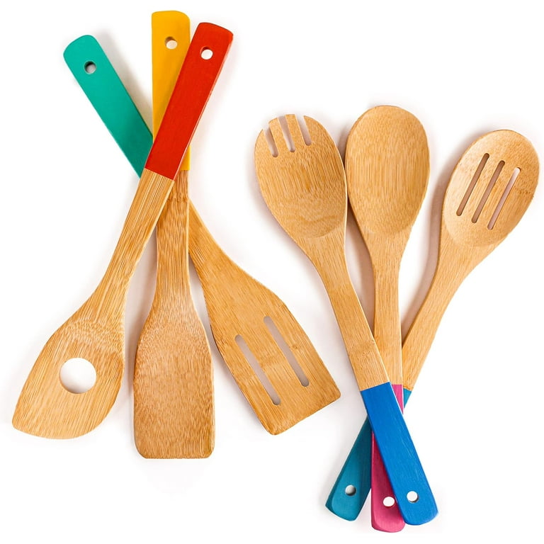 CooknCo Multi-Color Bamboo Utensil (Set of 6) CooknCo Multi-Color Bamboo Utensil (Set of 6)
