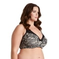 thumbnail image 3 of Curve Muse Women's Plus Size Minimizer Unlined Underwire Full Coverage Bra-2 Pack-Grey/Black,Cream (Size:34C), 3 of 6
