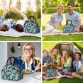 thumbnail image 6 of Paisley and Damask Green Pattern Insulated Lunch Bag,Leakproof Large Capacity Lunch Box for Work,Picnic or Travel,11.4 X 6.7 X 8.3 Inches, 6 of 6