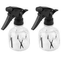 Uxcell Plastic Empty Refillable Trigger Container Bottle Black Clear 250ml 2Pcs