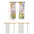 thumbnail image 6 of Watercolor Floral Truck Blackout Curtains for Bedroom, Spring Garden Butterflies Pink Plaid Thermal Insulated Kitchen Drapes with Grommets, Light Blocking Window Treatment, 2 Panels 42" x 54", 6 of 7