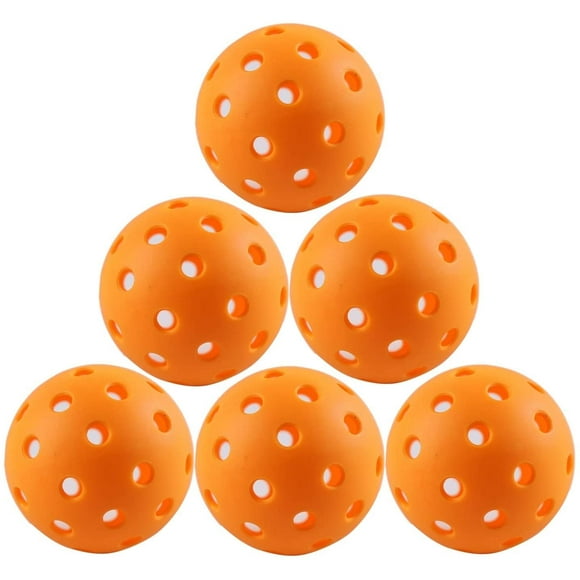 Ballons de Pickleball d'Extérieur 40 Trous Spécialement Conçus pour le Sport de Pickleball, Pickleballs Optiques Haute Visibilité Orange/jaune Norme USAPA pour Usage Extérieur et Intérieur