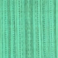 thumbnail image 1 of Ahgly Company Indoor Square Abstract Turquoise Blue Modern Area Rugs, 3' Square, 1 of 4