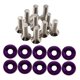 thumbnail image 3 of 20 Piezas M6 Car Modificación Tornillos Junta Parachoques Remache Tuerca Matrícula Marco Violeta Sharpla Junta de tornillos de coche, 3 of 6