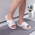 thumbnail image 6 of Comwarm Shower Shoes for Women Men, Quick Drying Lightweight Non Slip Pool Slides Slippers with Drain Holes, White, 6 of 6