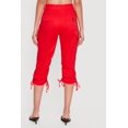 thumbnail image 4 of Women's Belted Capri Cargo Pants with Ruched Drawstring Hem, 4 of 4