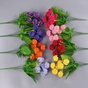 Leke 1 Bunch 9 Heads Silk Hydrangea Artificial Flower White Red Pink Wedding Flowers Bouquet Fake Flowers Party DIY Decoration