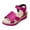 Hot Pink, variant on Rokment Platform Wedge Sandals for Women Boho Beach Vintage Casual Leather Linen Sole Espadrilles Chunky High Heel Dress Summer Shoes Blue Size 6