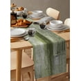 thumbnail image 3 of Sage Green Oil Painting Table Runner Modern Abstract Graffiti Street Art Tablerunners 13 x 48 Inch, Table Decorations Tabletop Scarf for Summer Gathering Holiday Farmhouse Kitchen Dining Decor, 3 of 6