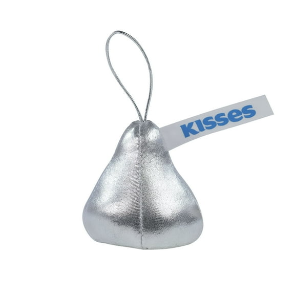 Hershey Kiss Plush Christmas Ornament, Silver, Polyester, By Ruz