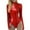 Red, variant on Baberdicy Bodysuits for Women, Women Yoga Jumpsuits Shiny Metallic Pvc Leather Mock Neck Long Sleeve Leotard Bodysuit Black Mardi Gras