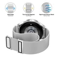 thumbnail image 7 of MJSHUN Metal Band Compatible with Samsung Galaxy Watch 5 40mm 44mm/Watch 5 Pro LTE/Galaxy Watch 4 40mm 44mm/Watch 4 Classic 42mm 46mm, No Gap Mesh Loop Magnetic Bands Adjustable Strap (Silver), 7 of 7