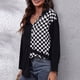 thumbnail image 3 of Top con cuello en V NikouMX Blusa de mujer Blusa de Manga larga Oficina S M L XL, 3 of 7