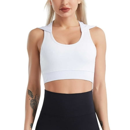 SNKSDGM Female Plus Size Tank Tops for Women 3X Tank Tops for Women Pack Crop Women s Longline Sports Bra High Yoga Tops Built in Bra Crop Top Sports Bra Wireless Racerback Bra Xl