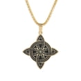 thumbnail image 1 of Dsseng Collier Chaîne Carrée Nœud Sorcière pour Femmes Collier Ras du Cou en Acier Inoxydable Vintage Amulettes Bijou Cadeau, 1 of 10