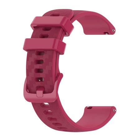 

For Samsung Gear Sport 20mm Carbon Fiber Striped Silicone Watch Band
