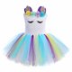 thumbnail image 1 of Vestido Para Niñas, Ropa Para Niñas Pequeñas, Primavera Otoño, Vestido Floral De Malla De Colores Para Niños Pequeños Con Perchas, Vestido De Princesa Verde Odeerbi  LM103-7436, 1 of 6