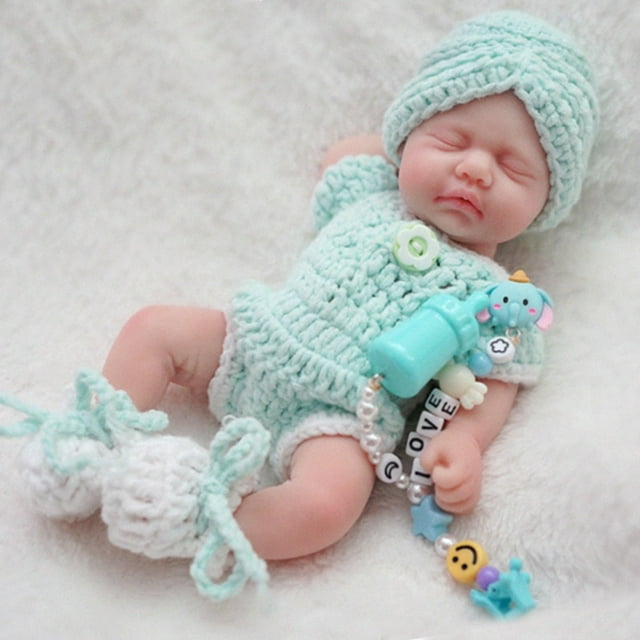 Muñeca Reborn MYREBABY Aira, 18 cm, silicona, cuerpo completo, niña
