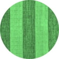 thumbnail image 1 of Ahgly Company Indoor Round Abstract Emerald Green Modern Area Rugs, 6' Round, 1 of 4
