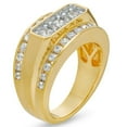 thumbnail image 2 of Pompeii Men's 2 CT. T.W. Lab Grown Diamond Border Three Stone Ring in 14K Gold, 2 of 3