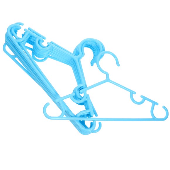 OULII Skyblue Space Saving Baby Hangers for Home Use Nonslip PP Toddler Clothing Rack 10pcs