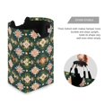 thumbnail image 3 of Yayeee Freestanding Laundry Hamper with Handle Collapsible Large Storage Basket for Clothes, Pink Geometric Flowers, 3 of 7