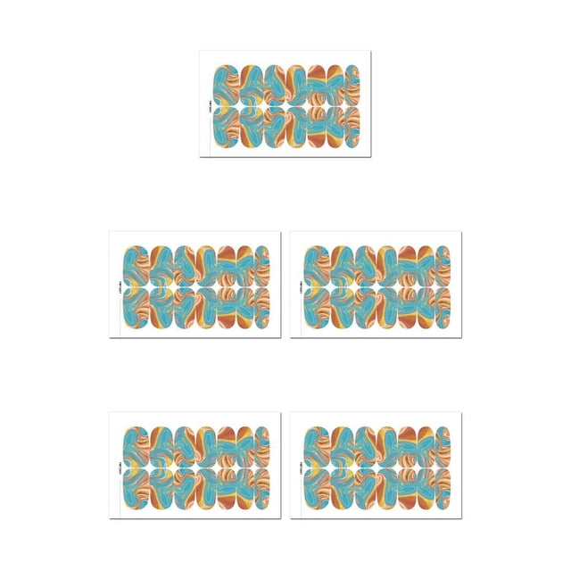 Guardurnaity Accesorios para decoración de uñas para mujer, parche de cubierta completa DIY para niñas, decoración de acuarela de mármol, calcomanías Type2 NO2 Guardurnaity CBP330729