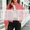 thumbnail image 3 of Admvng Women's Plaid Coat Zip-Up Long Sleeve Casual Elastic Hem Jacket, 3 of 8