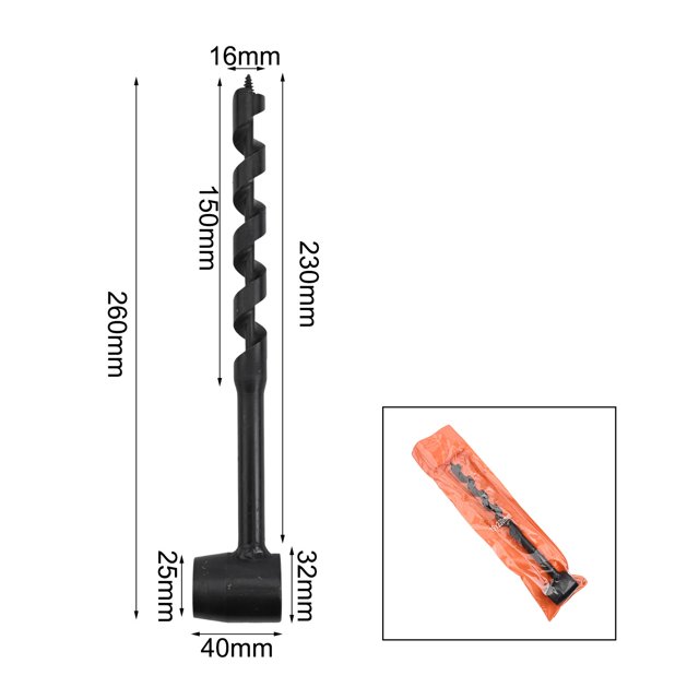 Foret à Main Allongé à Quatre Lames pour Menuiserie pour Activités Extérieures 16-230mm