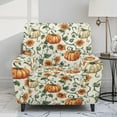 thumbnail image 2 of Renewold Pumpkin Sunflower Leaf Lazy Boy Recliner Chair Cover Polyester Spandex Sofa Cover 4 Pieces Breathable Soft Single Seat Couch Slipcover with Pocket for Living Room Autumn Decor, 2 of 8
