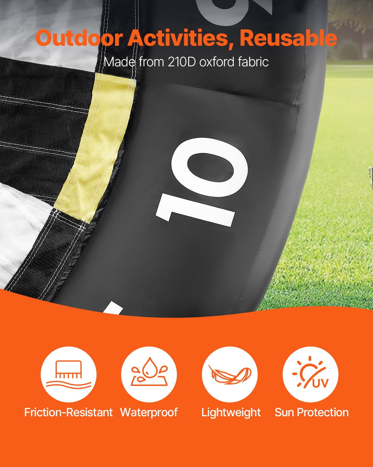 VEVOR Inflatable Soccer Dart Board, over 8 ft High Giant Soccer Dart Board with 9 Kick Balls & Air Pump, 2-Minutes Setup & Storage Bag for Easy Carrying, for Giant Yard Games, Giant Kick Darts Game