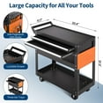 thumbnail image 4 of Ataucjin 5 Tier Rolling Tool Cart, Mechanic Tool Cart on Wheels, 400LBS Capacity, Heavy Duty Utility Cart with Lockable Drawer & Side Pegboards, Metal Work Cart for Garage and Repair Shop, 4 of 9