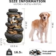 thumbnail image 2 of 5-Tier Cascading Rock Water Fountain Outdoor, 29.5''Tall Outside Fountains and Waterfalls with Lights for Garden, Patio, Yard, Deck Home Decor with Natural Stone Look, 2 of 9
