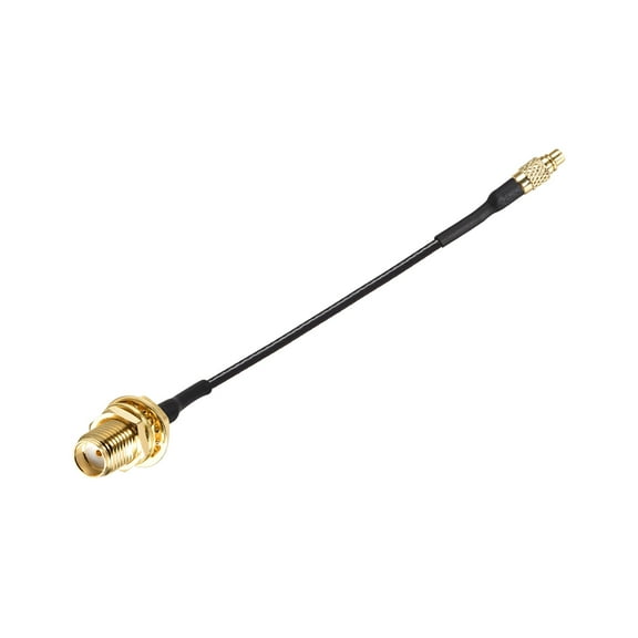 MMCX Male To SMA Female Bulkhead,,Pigtail Antenna Coaxial RF1.37 Low Loss Cable,RF Coaxial Connector,4inch