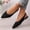 Black, variant on Womens Pointed-Toe Closed-Back Flat Sandals, Elegant Open Sides for Breathable Summer Comfort, Sleek Slip-On Design with Cushioned Footbed, Perfect for Office Casual Beach and Daily Wear