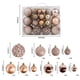 thumbnail image 3 of Juego de adornos de bolas de árbol de Navidad 50 piezas | Estilos mixtos Purpurina Brillante Mate Decoración de plástico hueco | Decoración navideña para árboles, fiestas, coronas, repisas | 3/4/6cm, 3 of 4