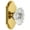 Lifetime Brass, variant on Grandeur Biarritz Crystal Door Knob with Arc Plate