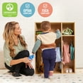 thumbnail image 5 of ECR4Kids Streamline 3-Section Coat Locker, Toddler Size, Natural, 5 of 9