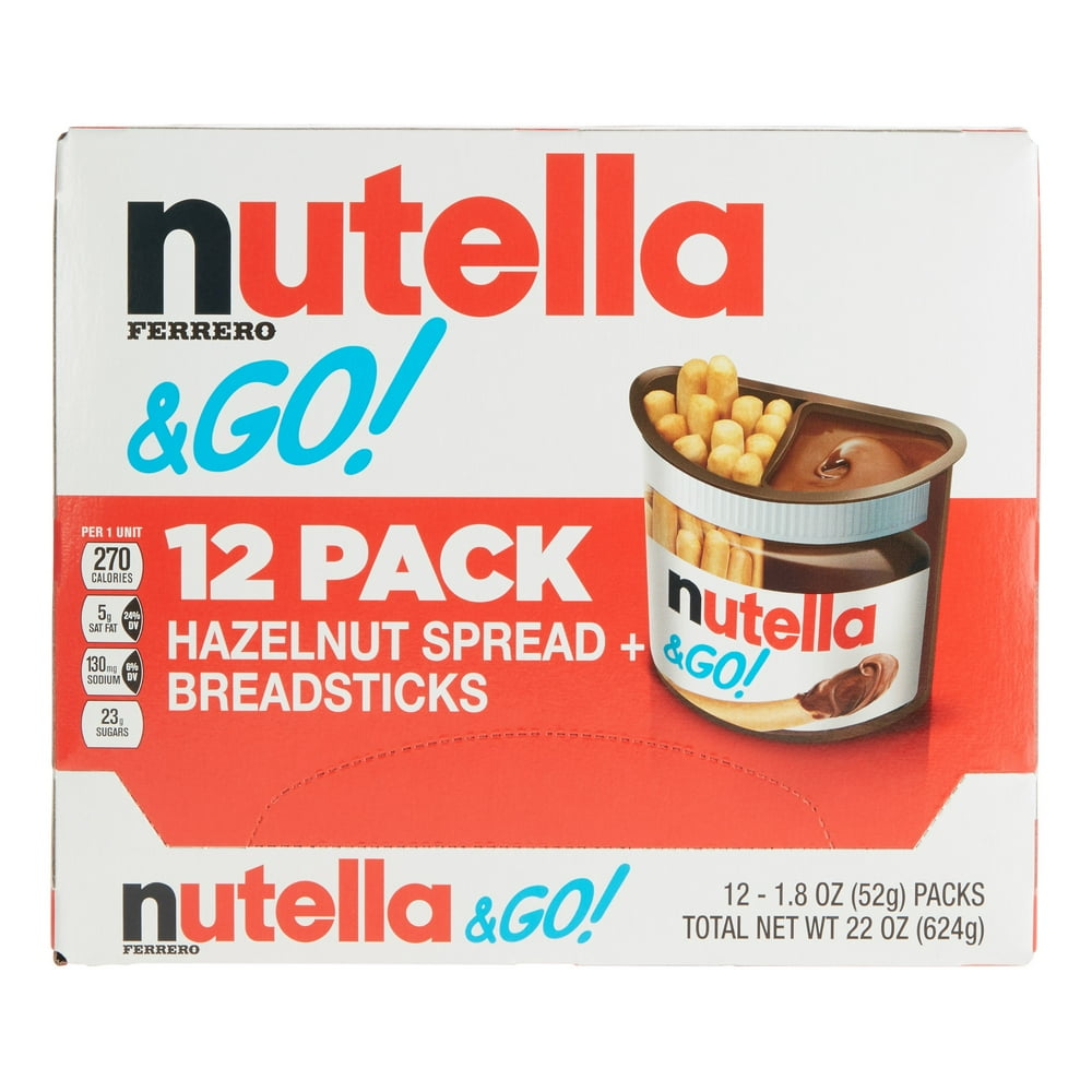 Nutella & Go, Hazelnut Spread & Breadsticks, 1.8 Oz, 12 Ct Walmart