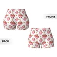 thumbnail image 3 of Sikiie Sloth with Donuts1 Print Workout Shorts Women Scrunch Butt Gym Shorts Seamless High Waist Tummy Control Yoga Biker Athletic Shorts, 3 of 5