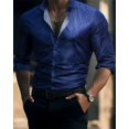 thumbnail image 1 of Camisa formal de diseño clásico para hombre, nueva, con solapa de un solo pecho, para ocasiones de negocios, fiestas, tallas XS a 6XL, camisa para hombre de alta calidad, 1 of 6