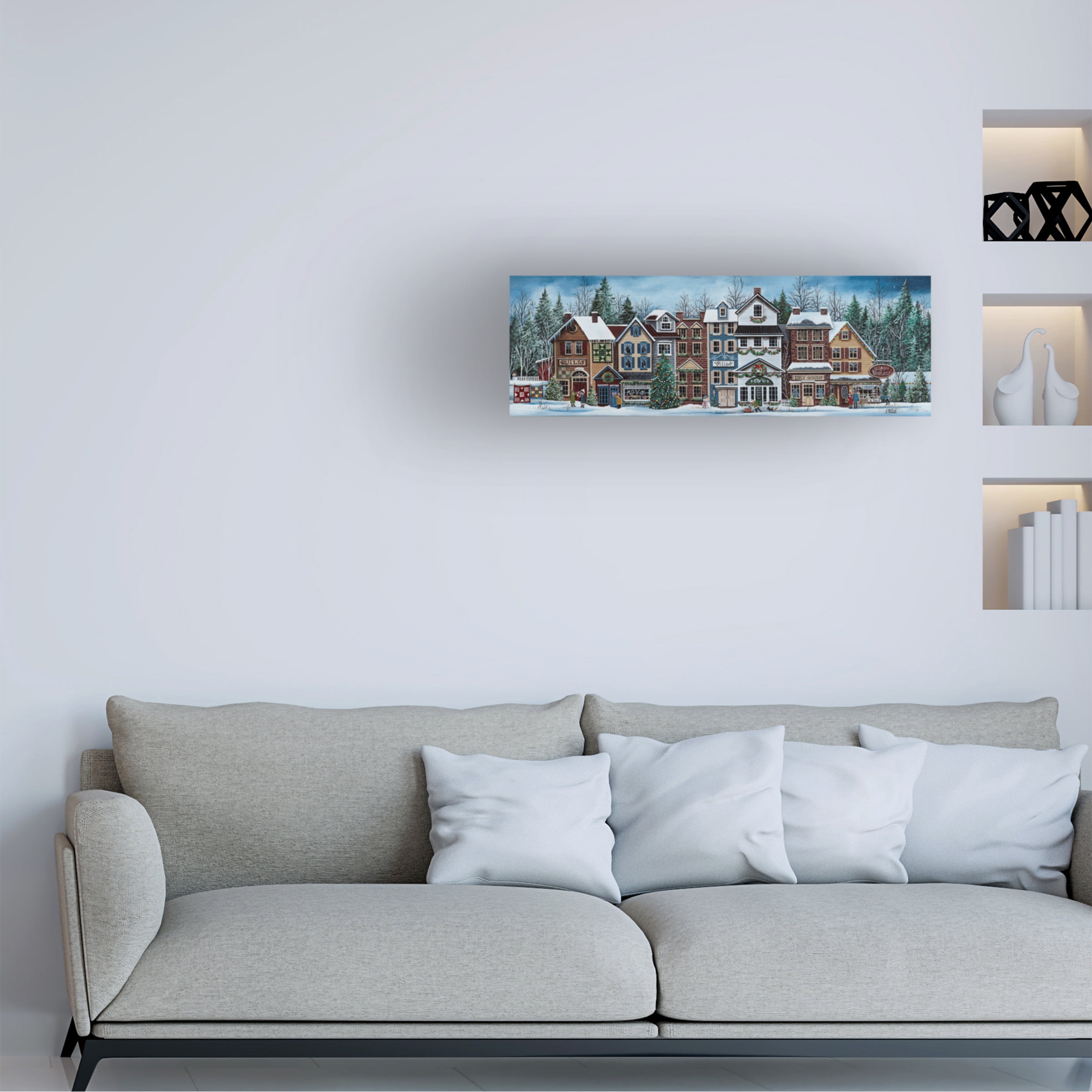 Debbi Wetzel 'Christmas Village' Canvas Art