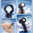 thumbnail image 5 of Ventilador Portátil de Mano con Refrigeración por Hielo, 100 Velocidades, 3000 MAh, Pantalla Digital LED, Mini Aire Acondicionado para Exteriores, Oficina y Viajes B, 5 of 5