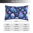 thumbnail image 2 of Fotbe Skull blue crystal flower Funda de Almohada Decorativa Estilo Occidental, Lujo en Algodón, Fundas para Almohadas King, Cojín Estampado para Decoración del Hogar-20"x30", 2 of 6