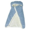 thumbnail image 4 of Manta tipo capa para perro, abrigo polar con capucha creativa y cremallera, poliéster, adecuado Azul M, 4 of 9