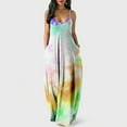 thumbnail image 2 of Leutsin Robe Décontractée Imprimée pour Femmes Robe Longue Sans Manches à Rayures Aguichant Grande Taille, 2 of 5